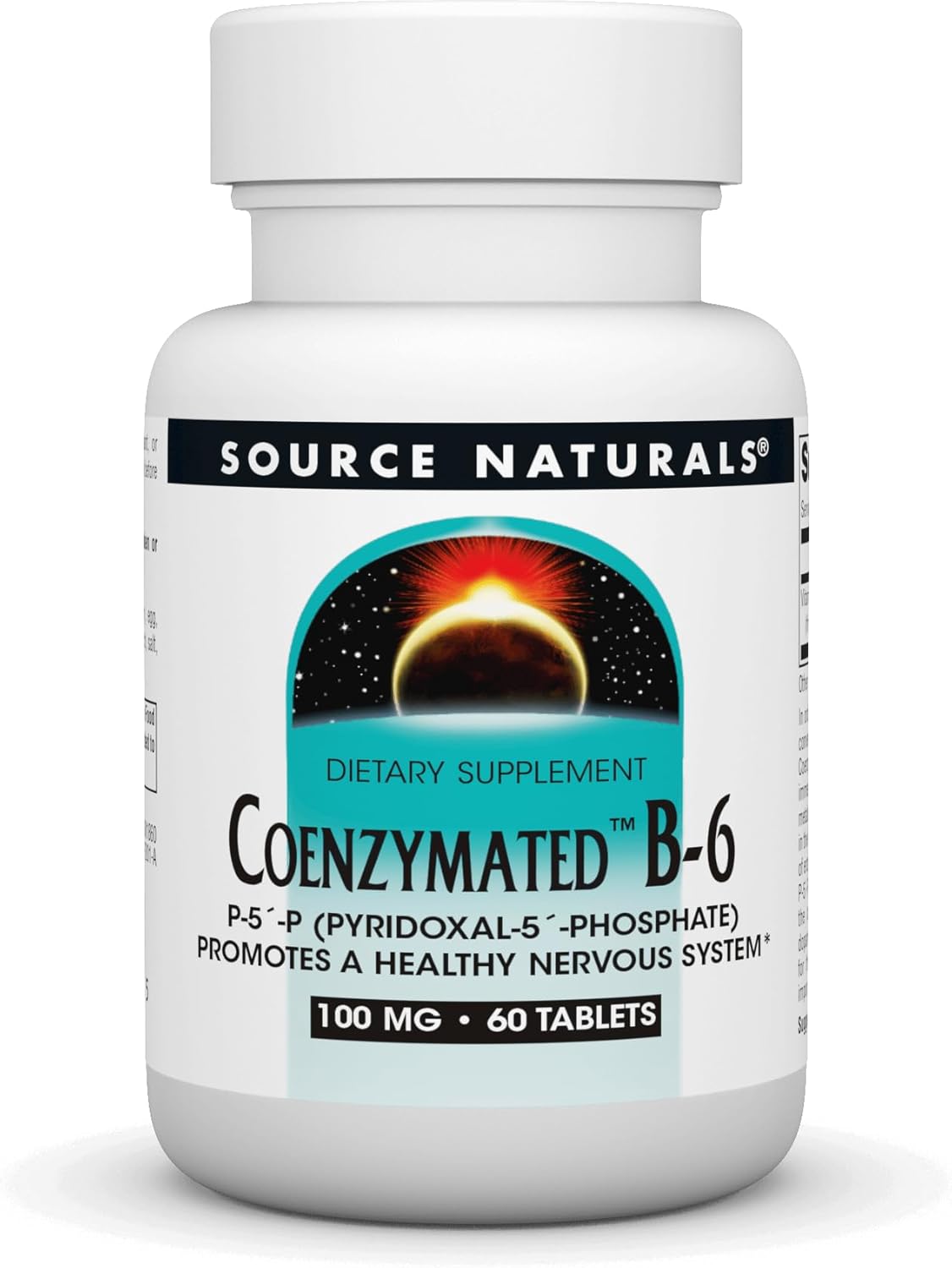 Source Naturals Coenzymated B-6 100mg Tablets for Healthy Nervous System Support