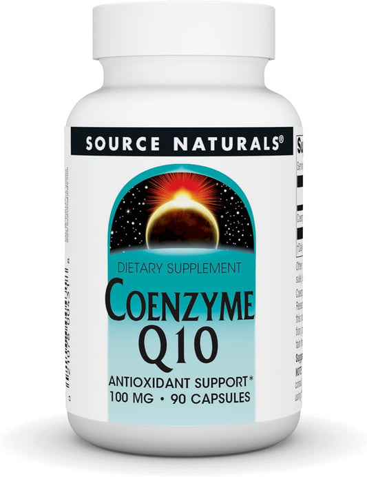 Source Naturals Coenzyme Q10 100mg Capsules - Antioxidant Support for Heart, Brain, Immunity, Liver - 90 Count
