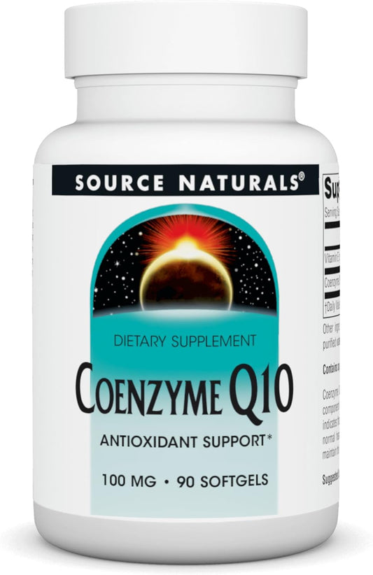 Source Naturals Coenzyme Q10 100mg Softgels - Antioxidant Support for Heart, Brain, Immunity, and Liver - 90 Count