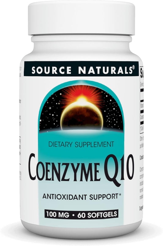 Source Naturals Coenzyme Q10 100mg Softgels for Heart, Brain, Immunity & Liver Support - Antioxidant Formula