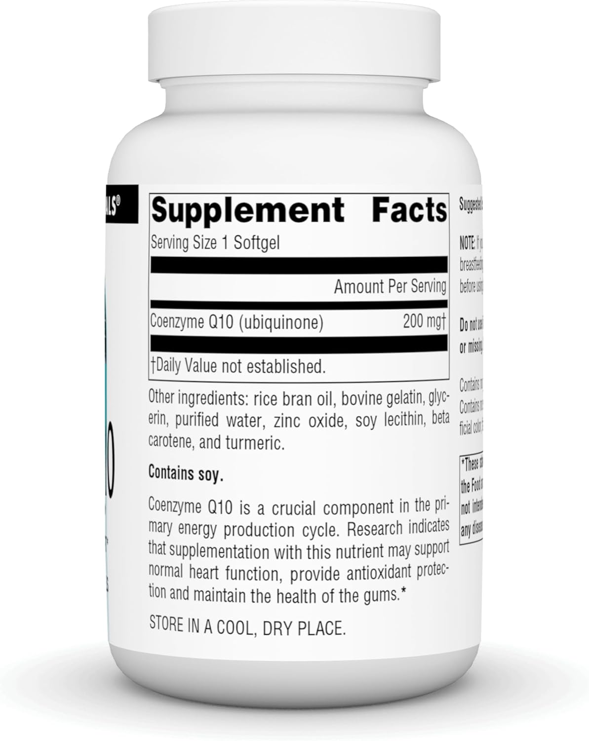 Source Naturals Coenzyme Q10 200mg Softgels - Antioxidant Support for Heart, Brain, Immunity, and Liver - 90 Count