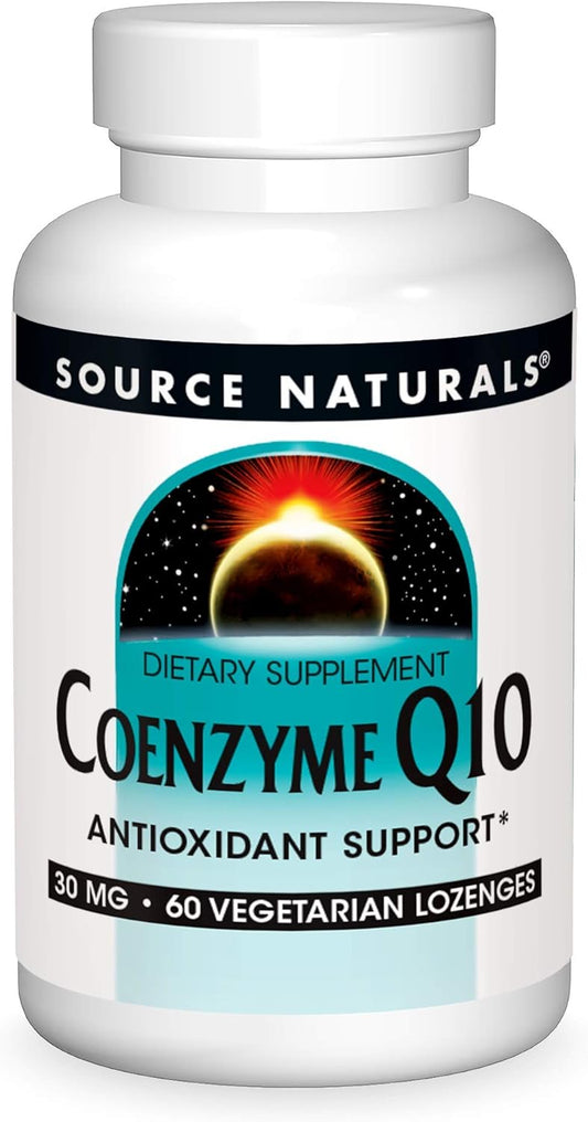 Source Naturals Coenzyme Q10 Lozenges 30mg - Antioxidant Heart, Brain, Immunity, Liver Support - 60 Count