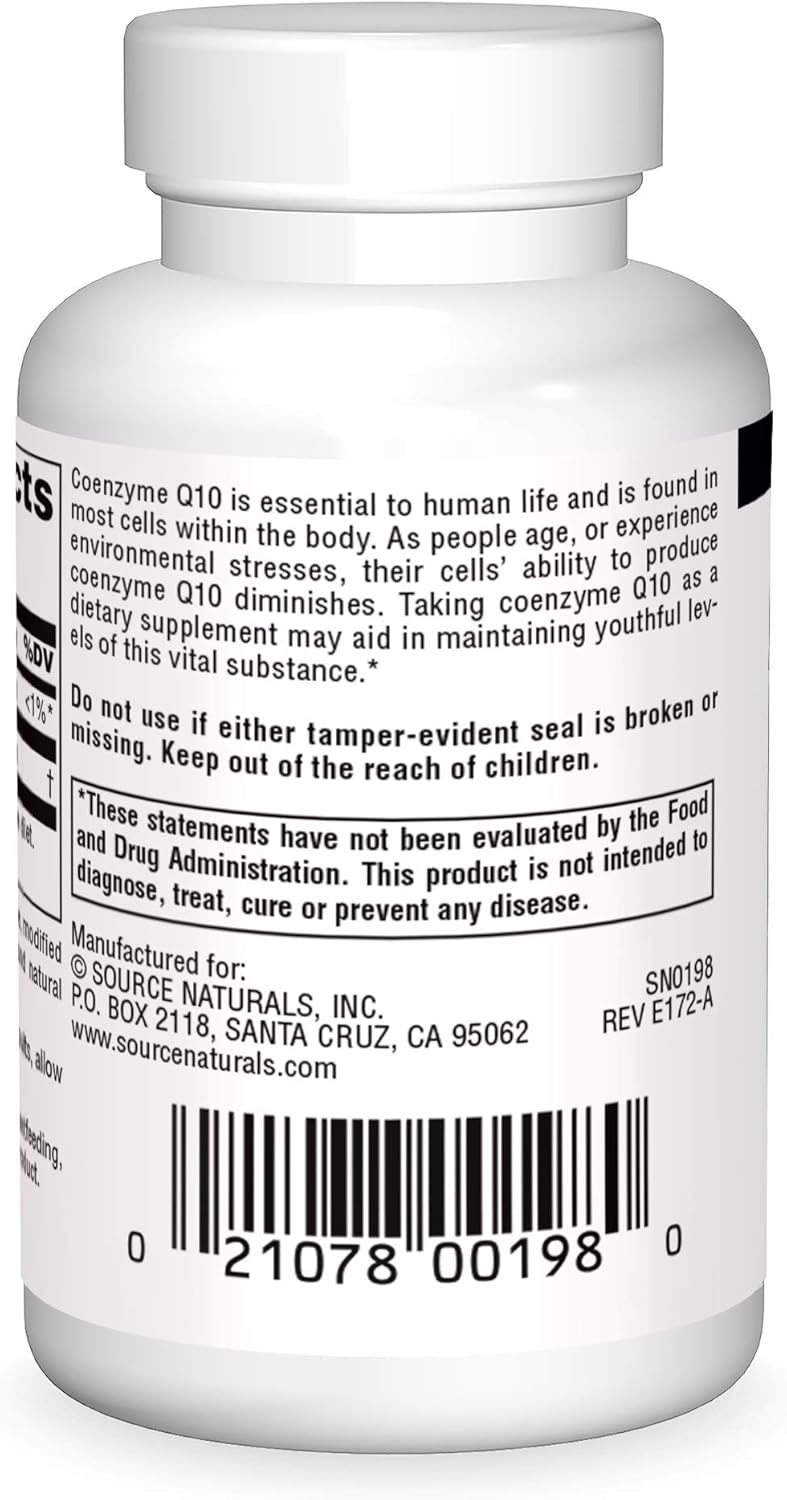 Source Naturals Coenzyme Q10 Lozenges 30mg - Antioxidant Heart, Brain, Immunity, Liver Support - 60 Count