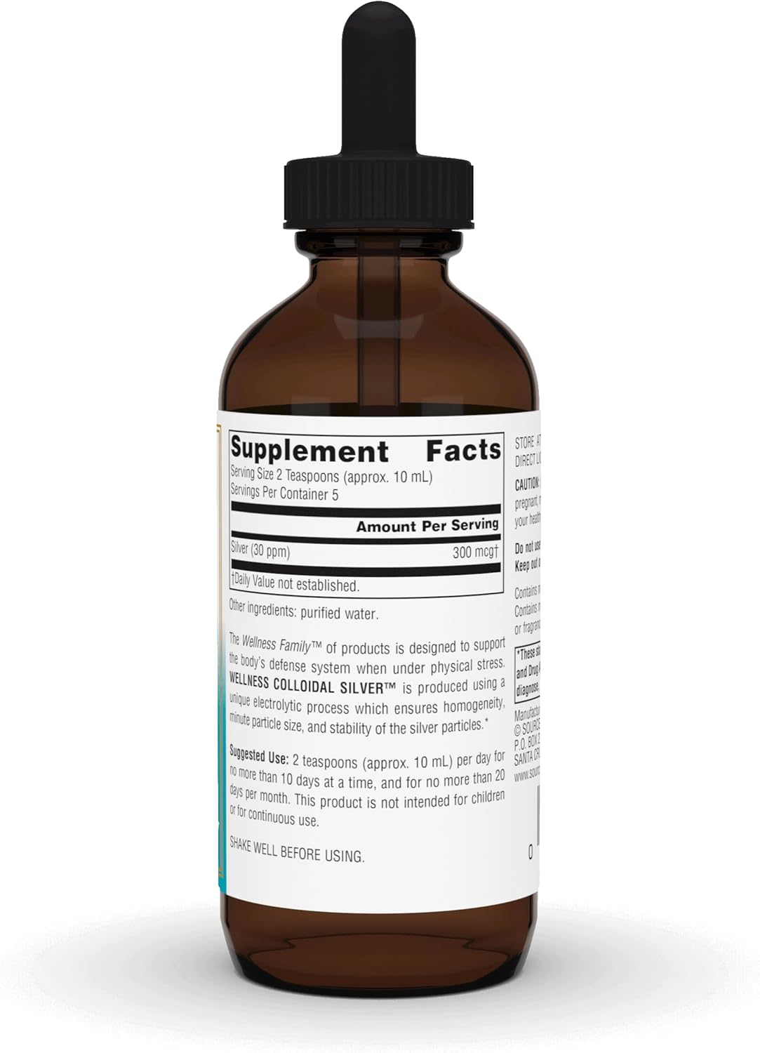 Source Naturals Colloidal Silver 30 ppm Liquid - 2 oz - Supports Physical Wellness