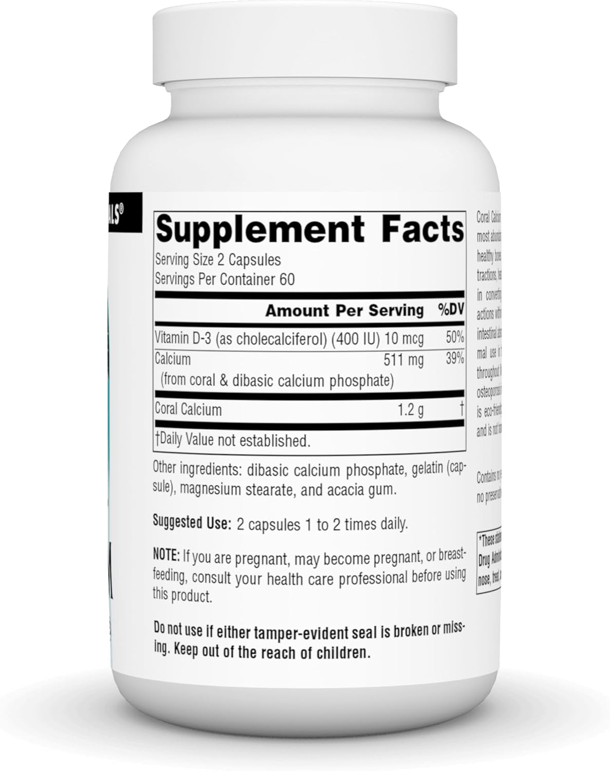 Source Naturals Coral Calcium Supplement - 600mg, 120 Capsules for Bone Health and Mineral Support