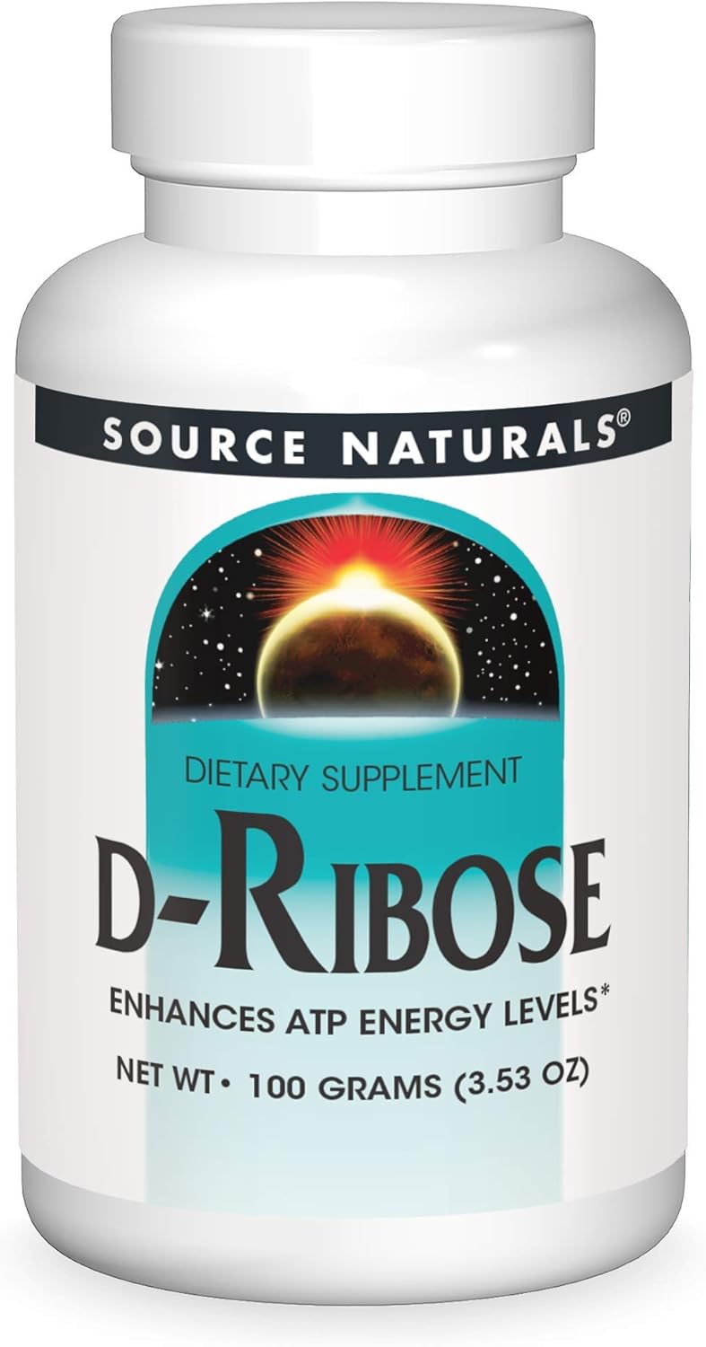 Source Naturals D-Ribose Powder - Boosts ATP Energy Levels - 100 Grams - BoostGo Australia