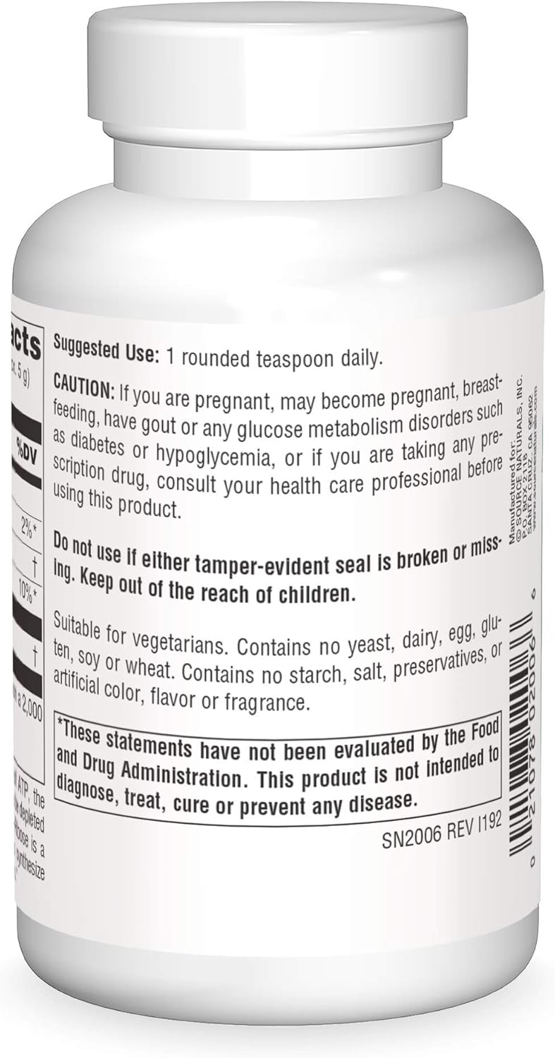 Source Naturals D-Ribose Powder - Boosts ATP Energy Levels - 100 Grams - BoostGo Australia