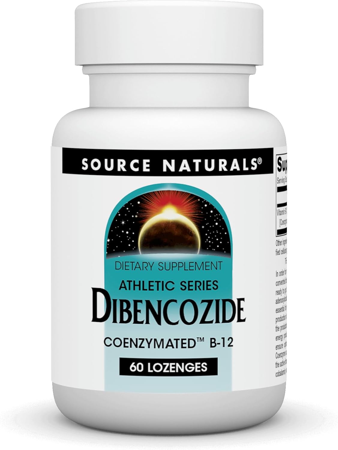 Source Naturals Dibencozide Athletic Series B-12 Coenzymated Supplement - 60 Quick Dissolving Lozenges