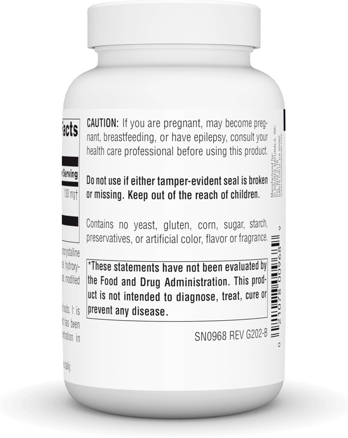 Source Naturals DMAE Bitartrate 200 Tablets - Promotes Mental Focus and Concentration