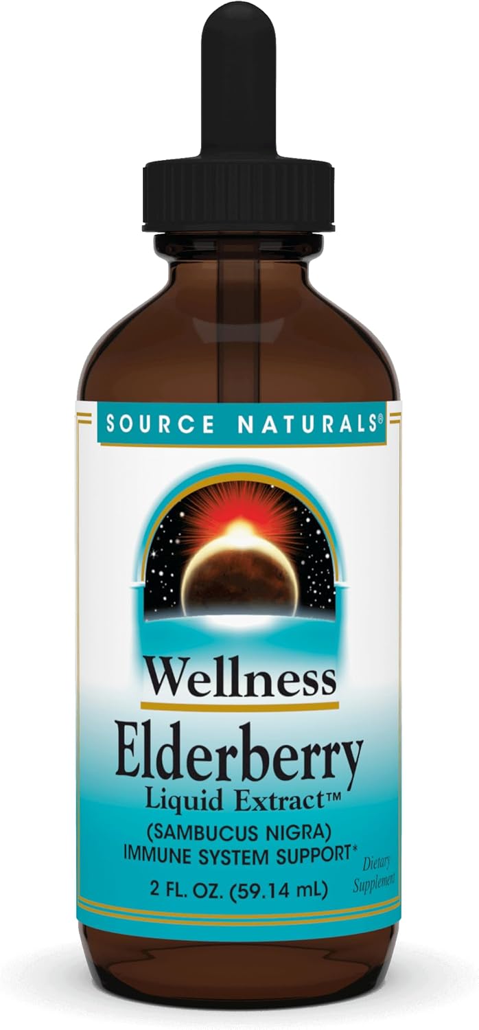 Source Naturals Elderberry Extract: Immune System Support Supplement - 2 OZ Bottle