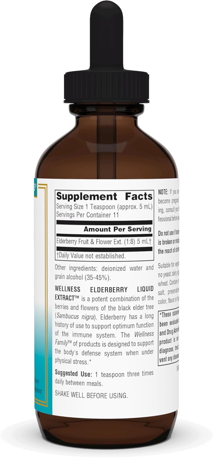 Source Naturals Elderberry Extract: Immune System Support Supplement - 2 OZ Bottle