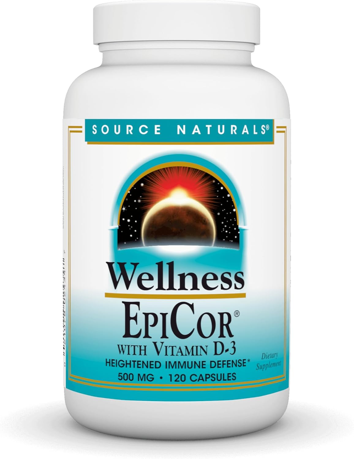 Source Naturals EpiCor with Vitamin D-3 Capsules for Stronger Immune System - 120 Count