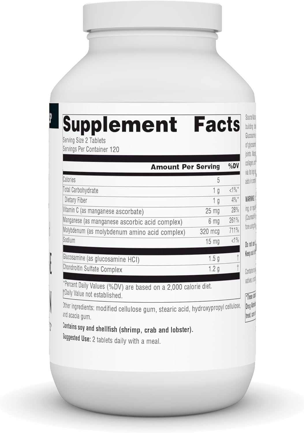 Source Naturals Extra Strength Glucosamine Chondroitin Supplements for Healthy Joints - 240 Tablets