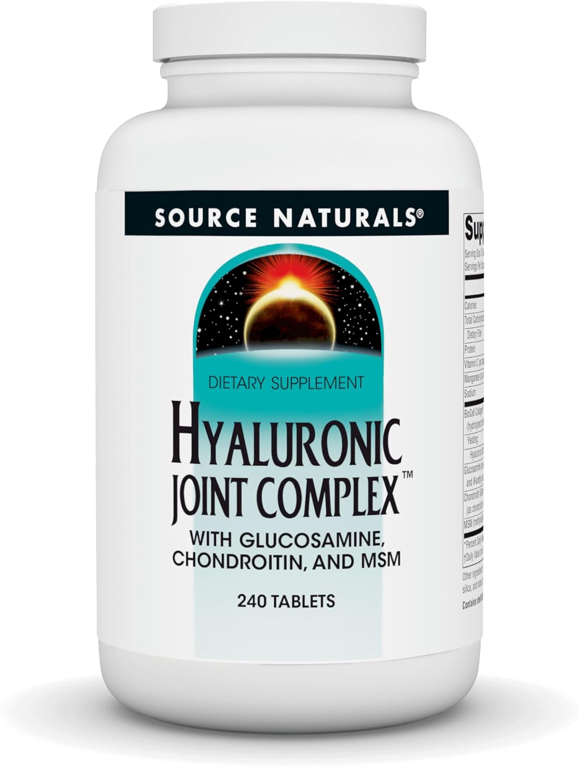 Source Naturals Hyaluronic Joint Complex with Glucosamine, Chondroitin & MSM Extra Strength - 240 Tablets