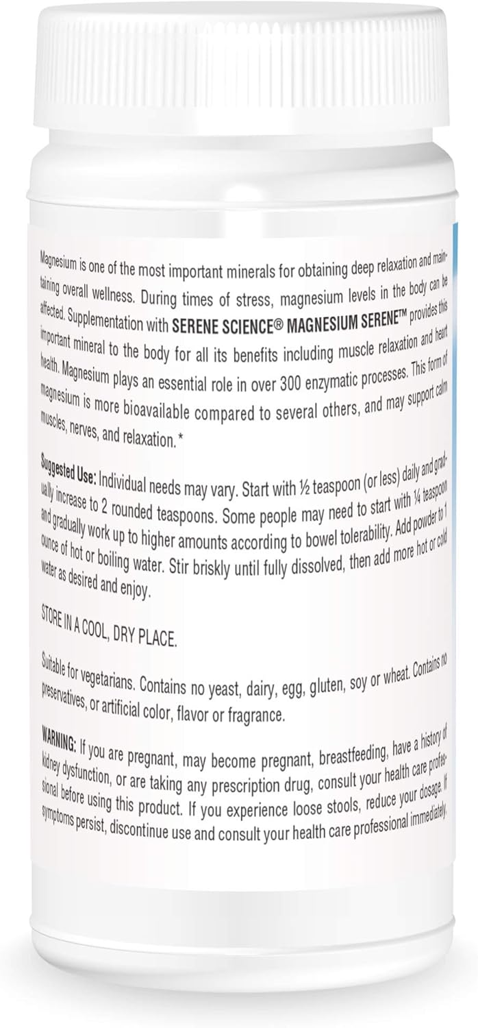 Source Naturals Magnesium Serene Powder - Tangerine Flavor, Promotes Serenity and Relaxation, 5 Ounce