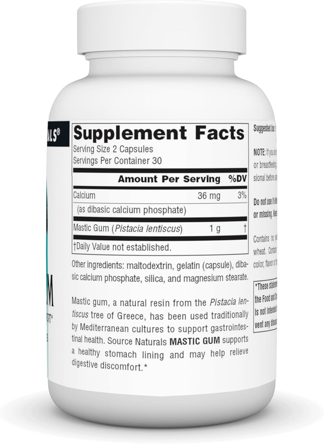 Source Naturals Mastic Gum Capsules - 60 Count, 500mg for Stomach Discomfort - BoostGo Australia