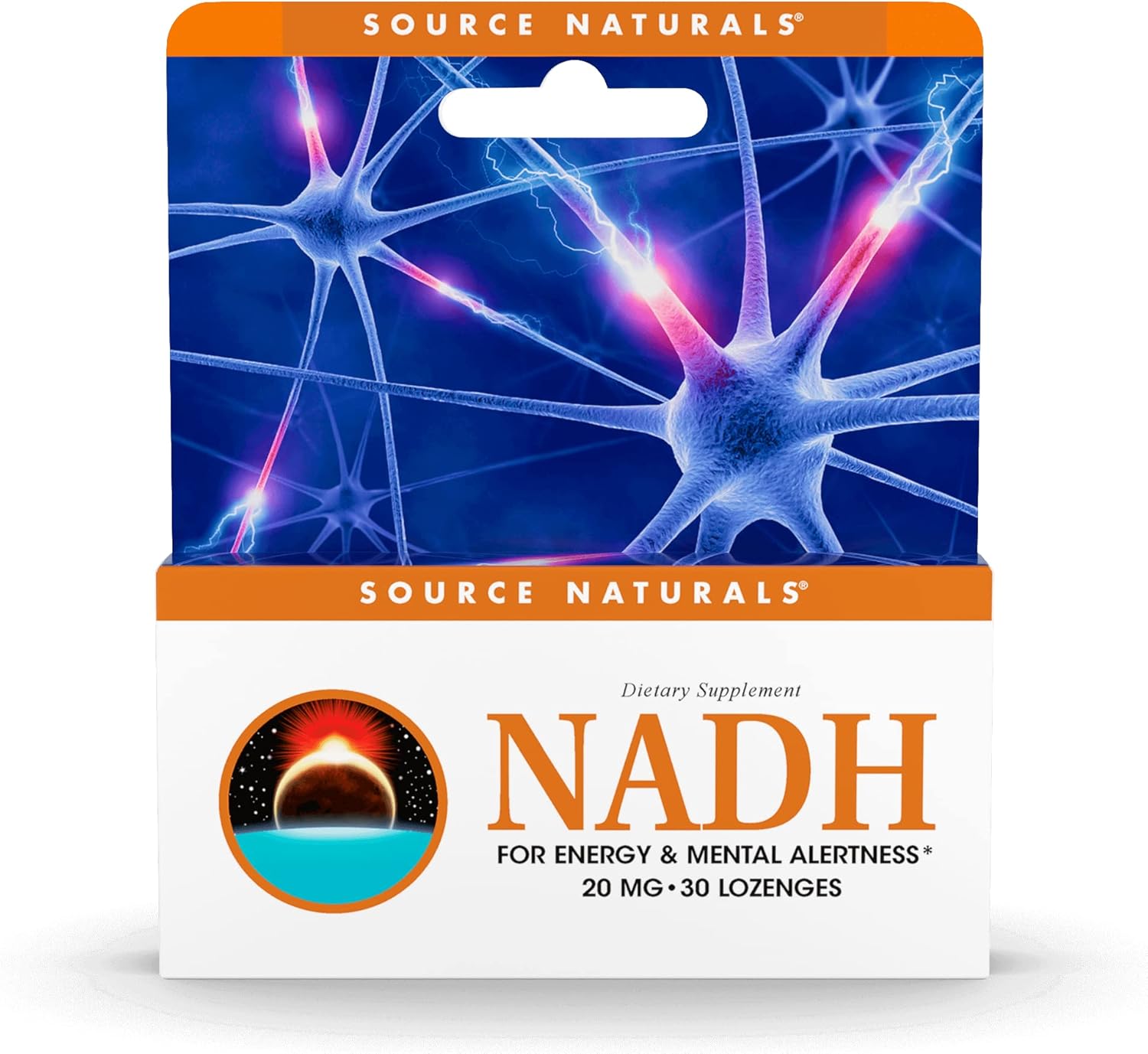 Source Naturals NADH 20mg Lozenges for Energy and Alertness - 30 Count