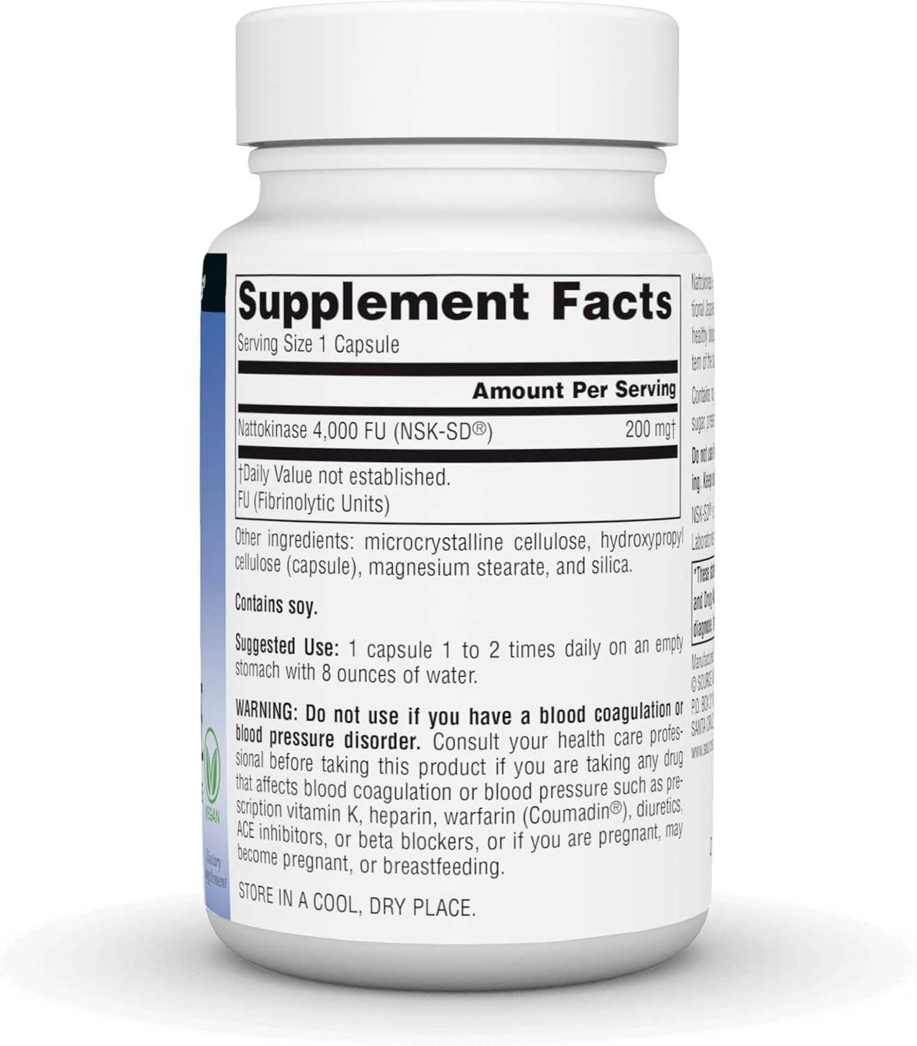 Source Naturals NSK-SD Nattokinase Enzyme Capsules for Circulation Support - 200mg, 60 Count