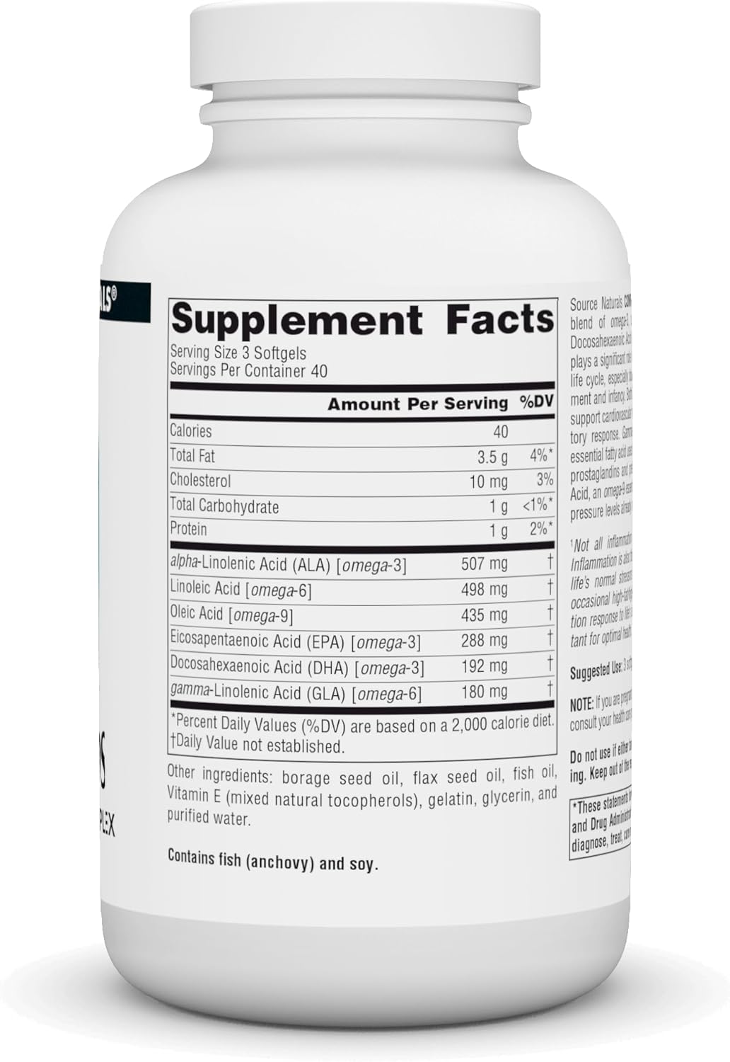 Source Naturals Omega 3 6 9 EFA Complex Softgels - 120 Count