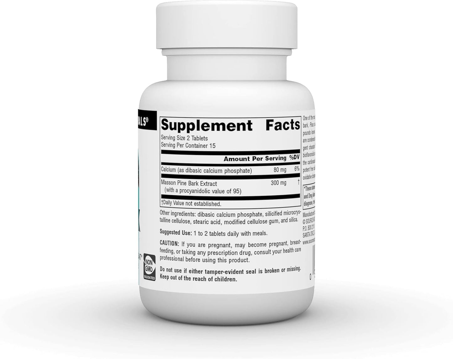 Source Naturals Pine Bark Extract Supplement - Powerful Multi-System Antioxidant - 150mg - 30 Tablets