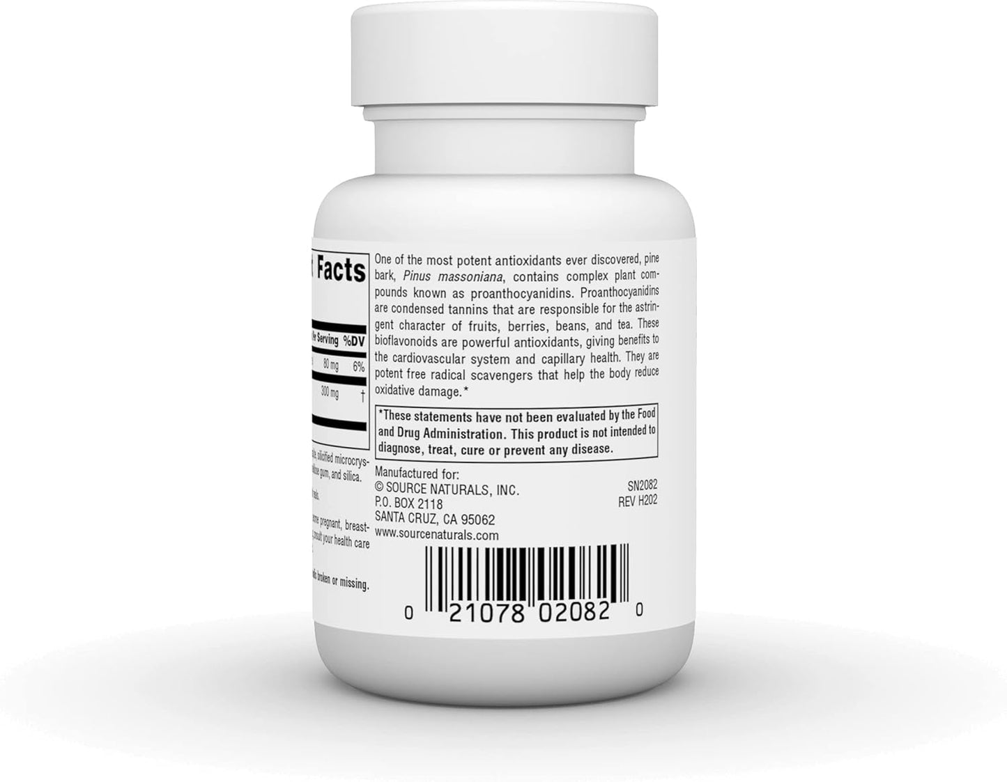 Source Naturals Pine Bark Extract Supplement - Powerful Multi-System Antioxidant - 150mg - 30 Tablets