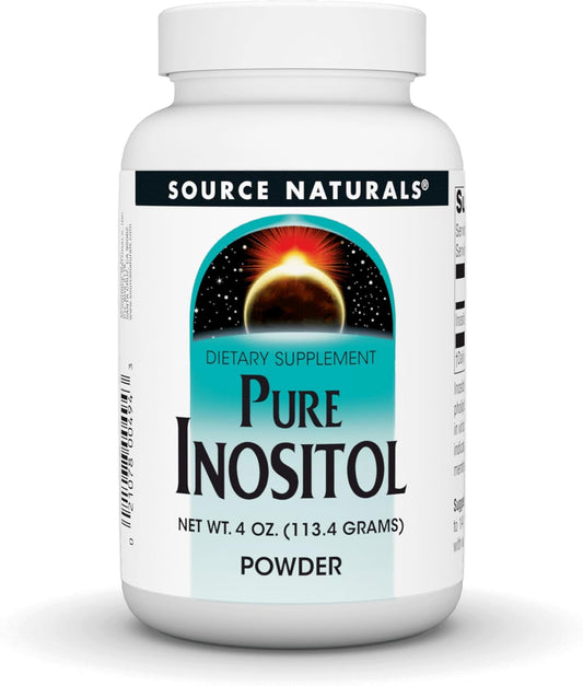 Source Naturals Pure Inositol Powder - Dietary Supplement for Mental Health and Wellness - 4 oz