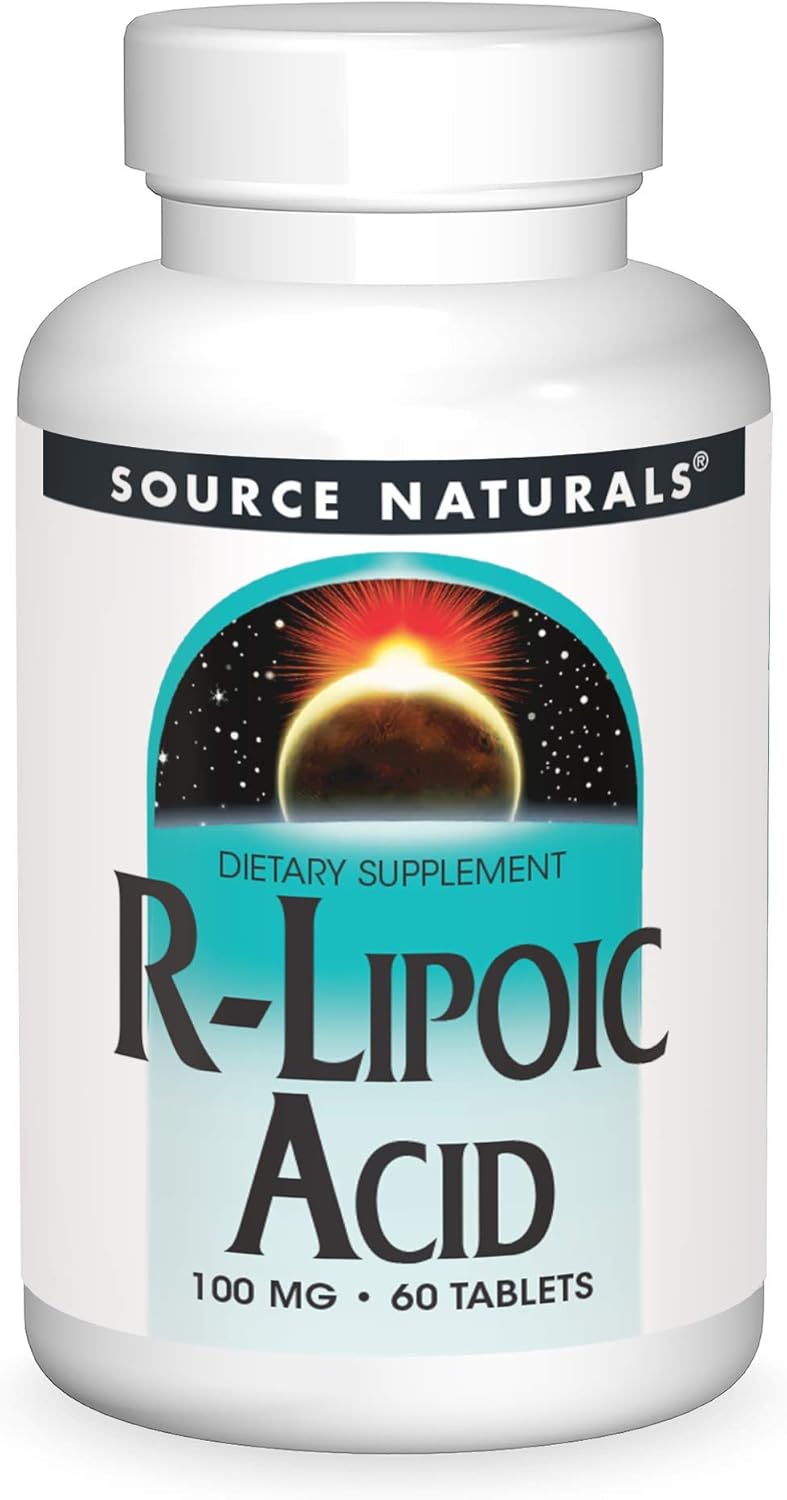 Source Naturals R-Lipoic Acid 100mg Tablets - 60 Count Bottle