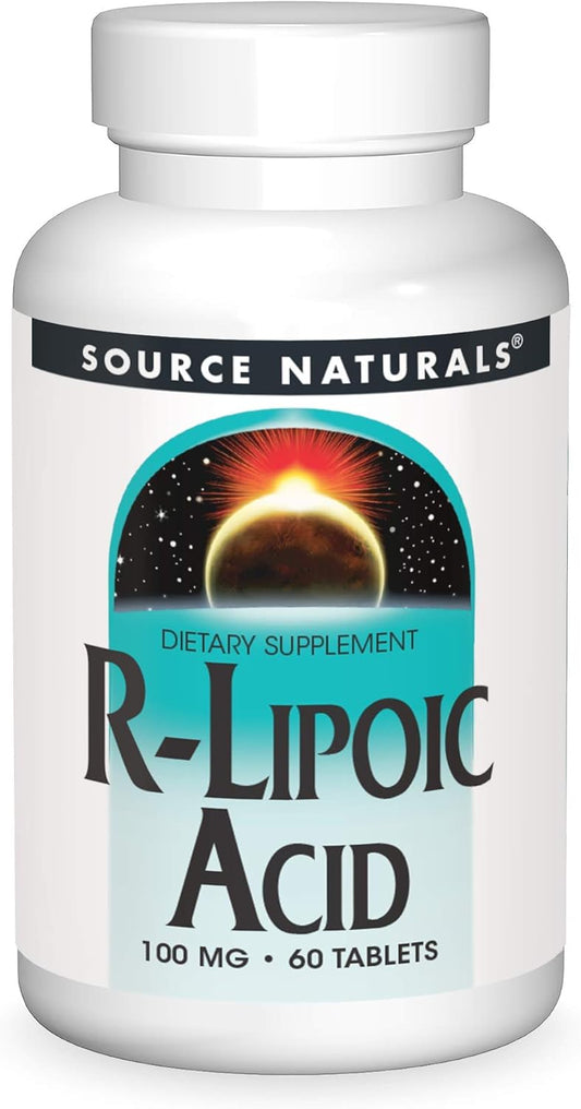 Source Naturals R-Lipoic Acid 100mg Tablets - 60 Count Bottle