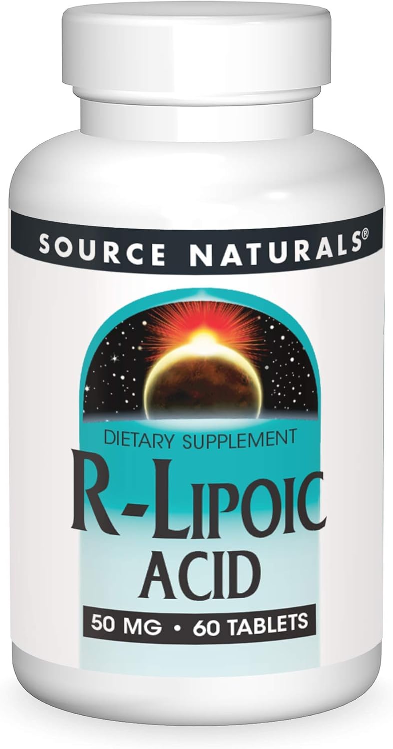 Source Naturals R-Lipoic Acid 50mg - Antioxidant Support Supplement, 60 Tablets