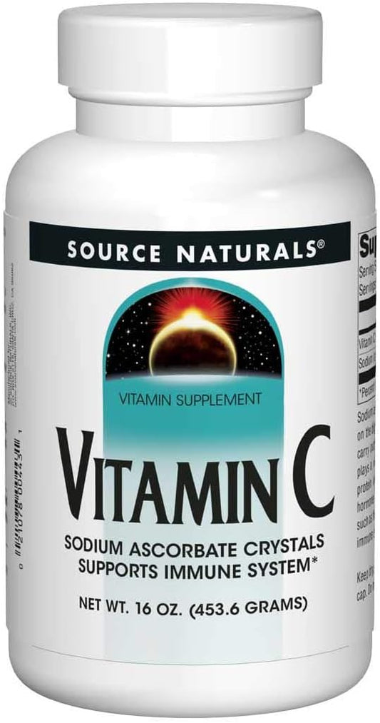 Source Naturals Sodium Ascorbate Crystals Vitamin C Powder - 16 Ounces, Immune System Support