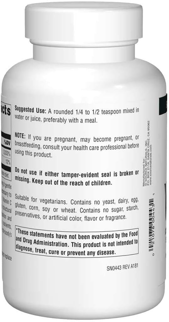 Source Naturals Sodium Ascorbate Crystals Vitamin C Powder - 16 Ounces, Immune System Support