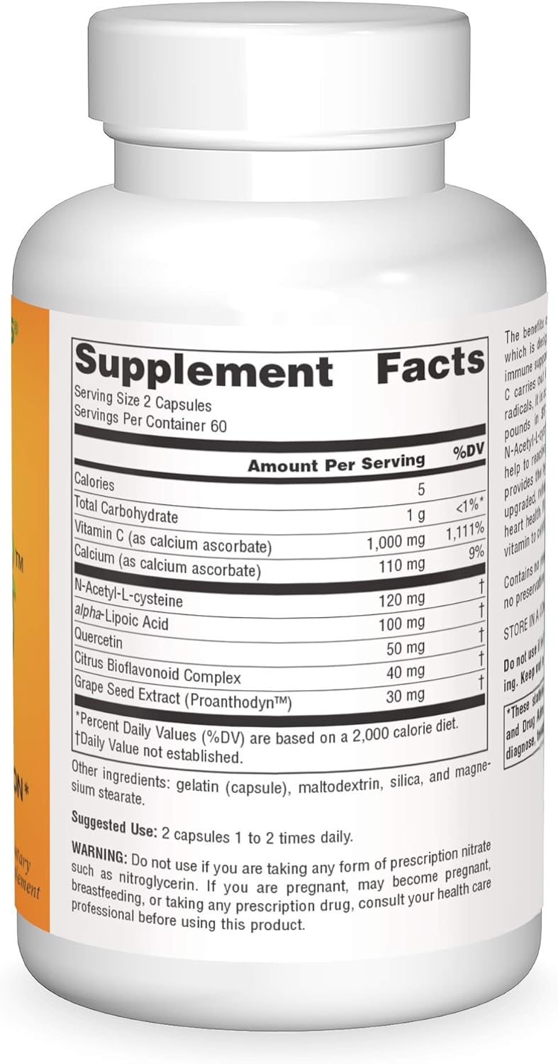 Source Naturals Systemic C 500mg Capsules - 120 Count