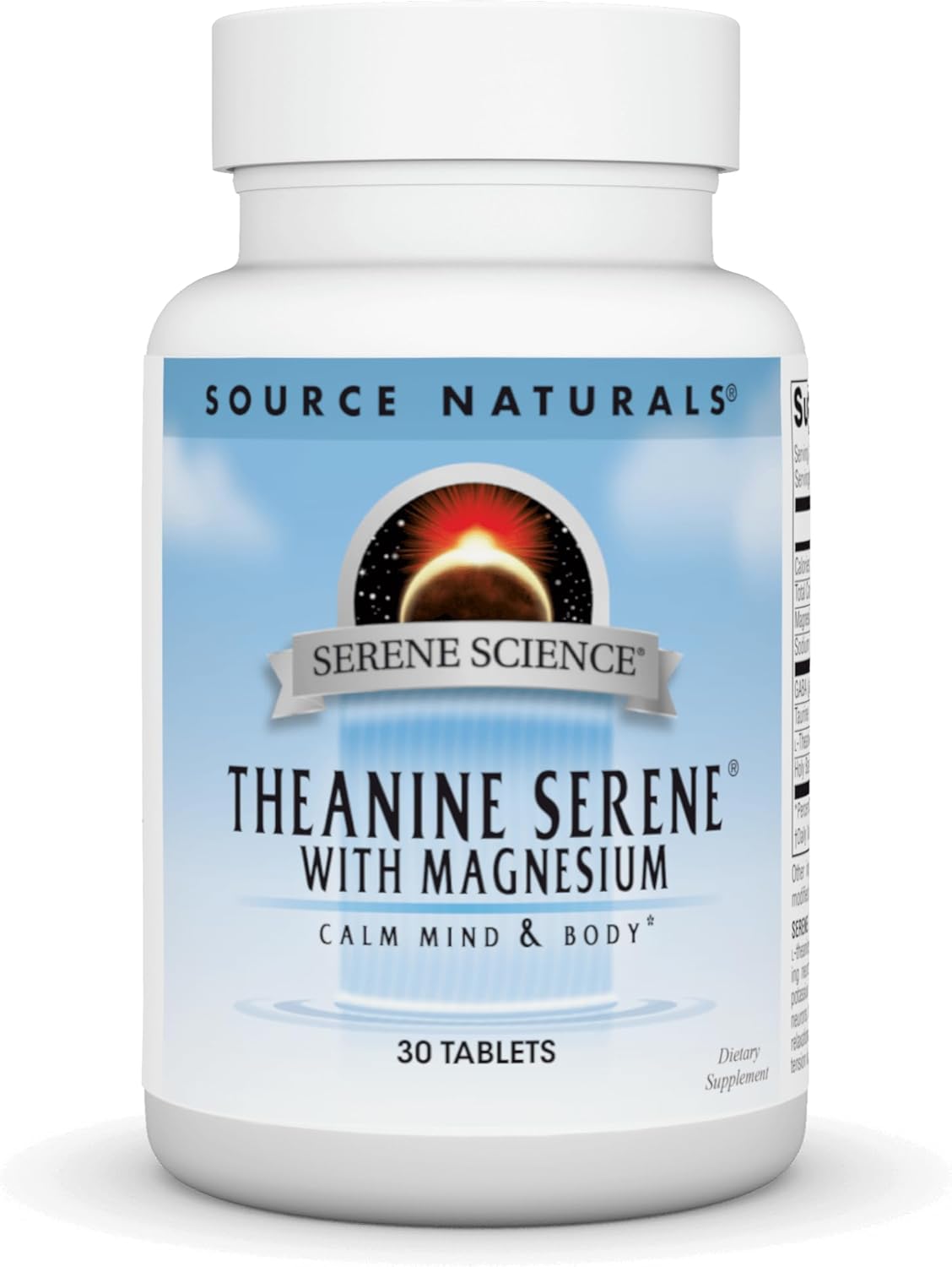 Source Naturals Theanine Serene: Calm Mind & Body Support with GABA - Vegetarian Formula - 30 Tablets