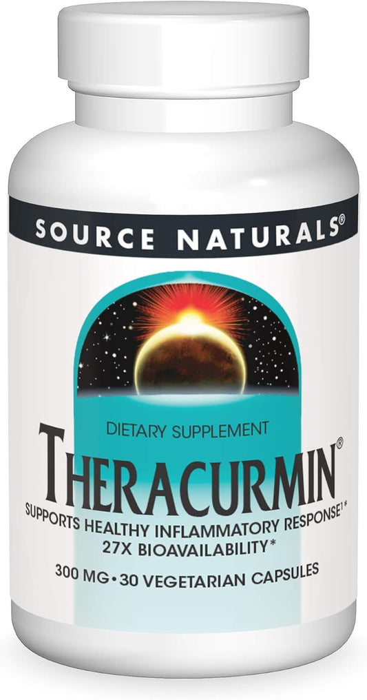 Source Naturals Theracurmin 300mg - 30 Vegetarian Capsules for Healthy Inflammatory Response