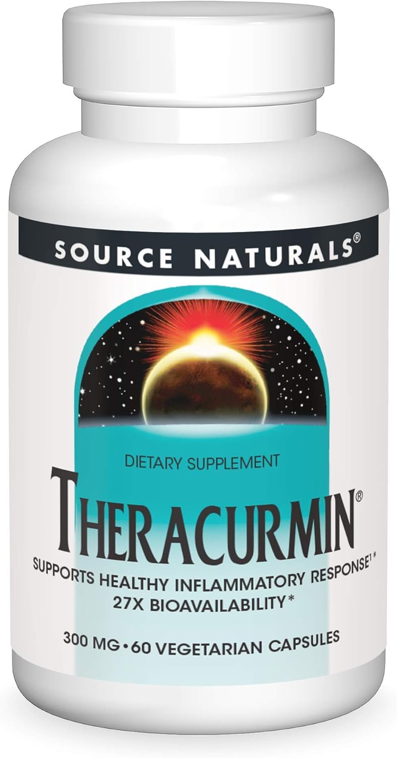 Source Naturals Theracurmin 300mg - 60 Vegetarian Capsules for Healthy Inflammation Support