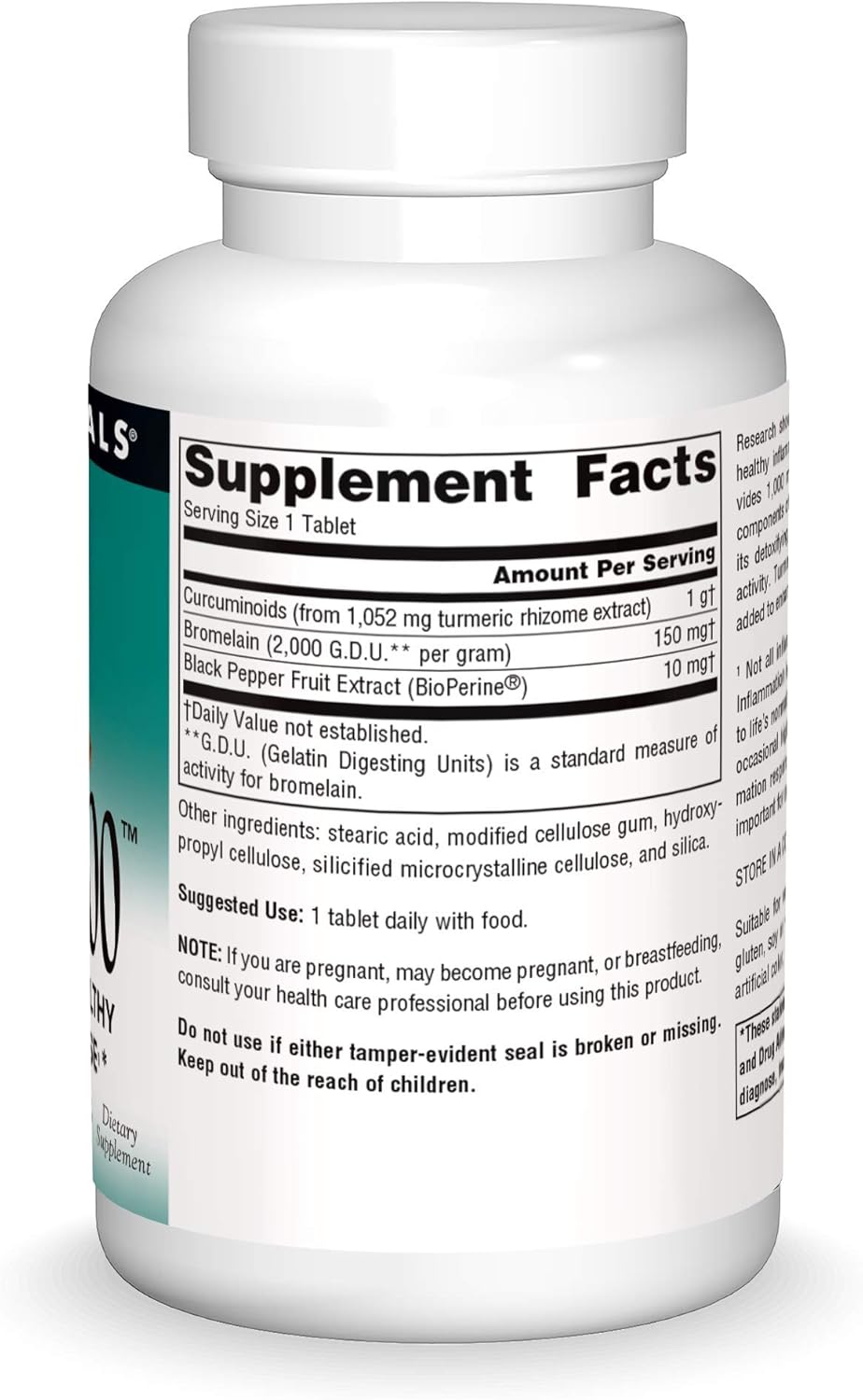Source Naturals Turmeric 1000, 1000mg for Healthy Inflammatory Response, 60 Tablets