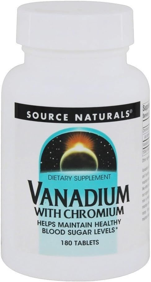 Source Naturals Vanadium with Chromium 200 mcg - 180 Tablet Supplement