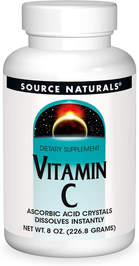 Source Naturals Vitamin C Crystals - Instantly Dissolving Ascorbic Acid, 8 oz Dietary Supplement