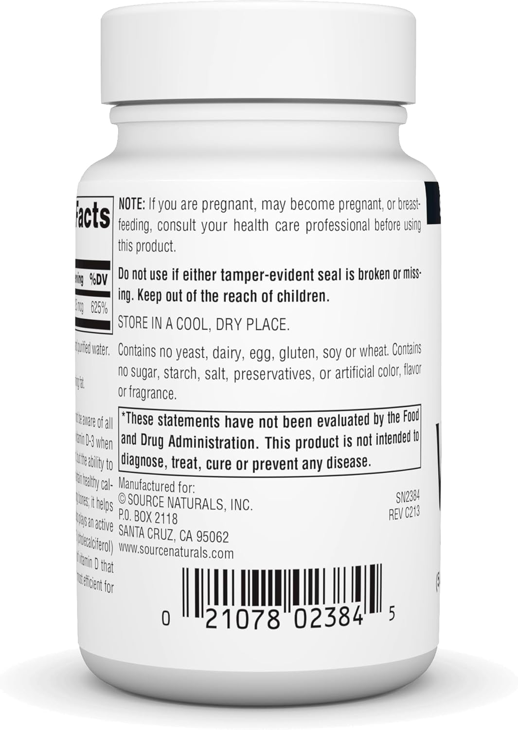 Source Naturals Vitamin D-3 5000 IU Softgels for Bone and Immune Health - 200 Count