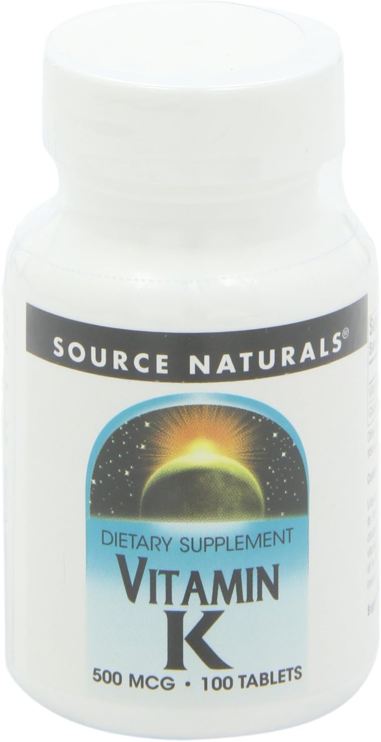 Source Naturals Vitamin K Tablets - Promotes Bone Health - 100 Count