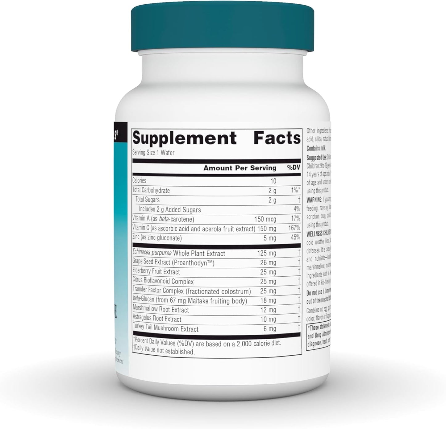 Source Naturals Wellness Children's Immune Chewable Wafers: Raspberry Flavored Defense Complex - 30 Count