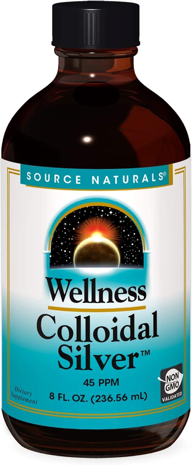 Source Naturals Wellness Colloidal Silver 45 ppm - 8 fl oz, Promotes Physical Health and Well-Being*
