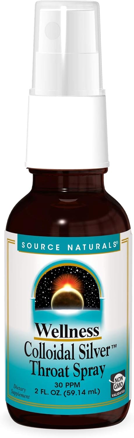 Source Naturals Wellness Colloidal Silver Liquid Spray - 30 PPM, 2 oz Bottle