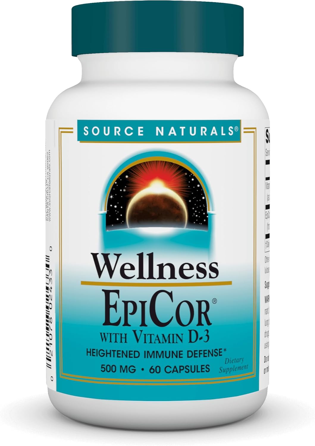 Source Naturals Wellness EpiCor and Vitamin D-3 Capsules for Immune Support - 60 Count