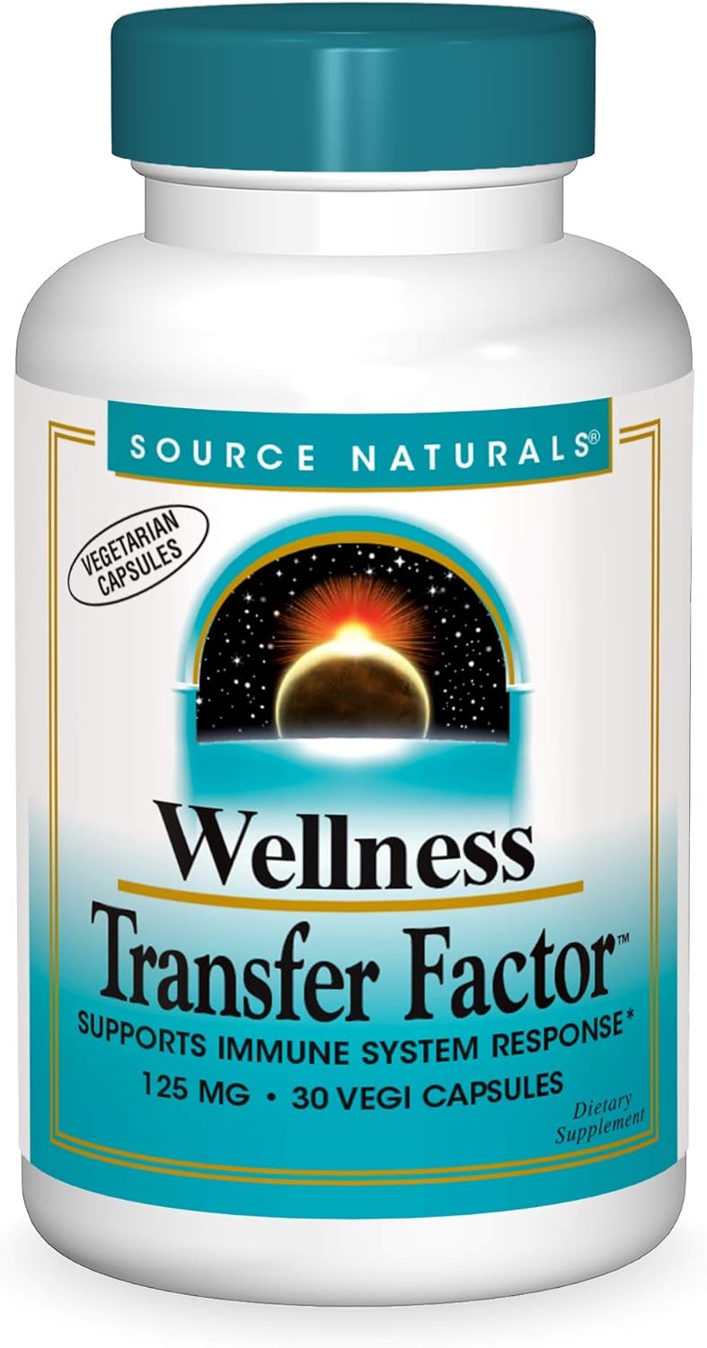 Source Naturals Wellness Transfer Factor 125mg - 30 Vegetarian Capsules to Boost Immune System Response