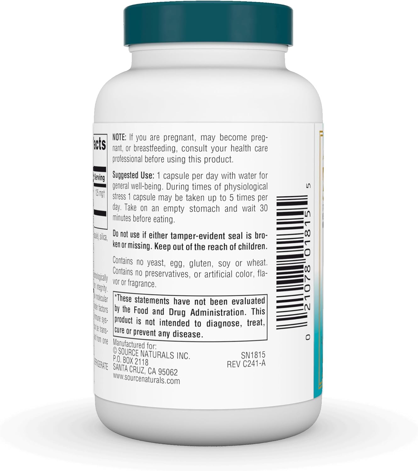 Source Naturals Wellness Transfer Factor Capsules - Immune System Support Supplement (30 Count, 125mg)
