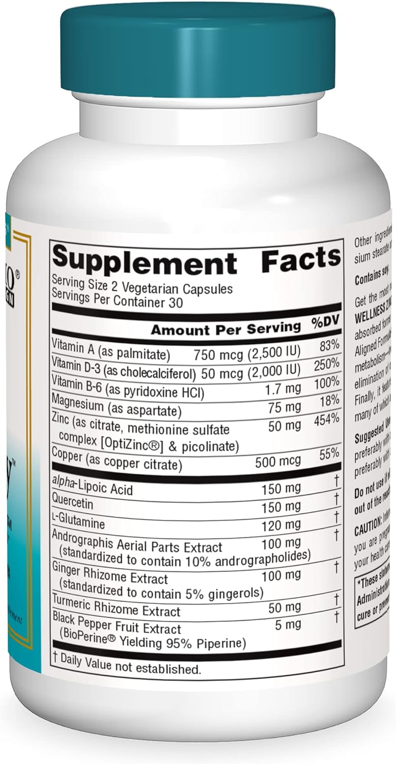 Source Naturals Wellness ZincMunity for Immune Health - 50mg Zinc, 60 Vegetarian Capsules to Boost Absorption and Metabolism