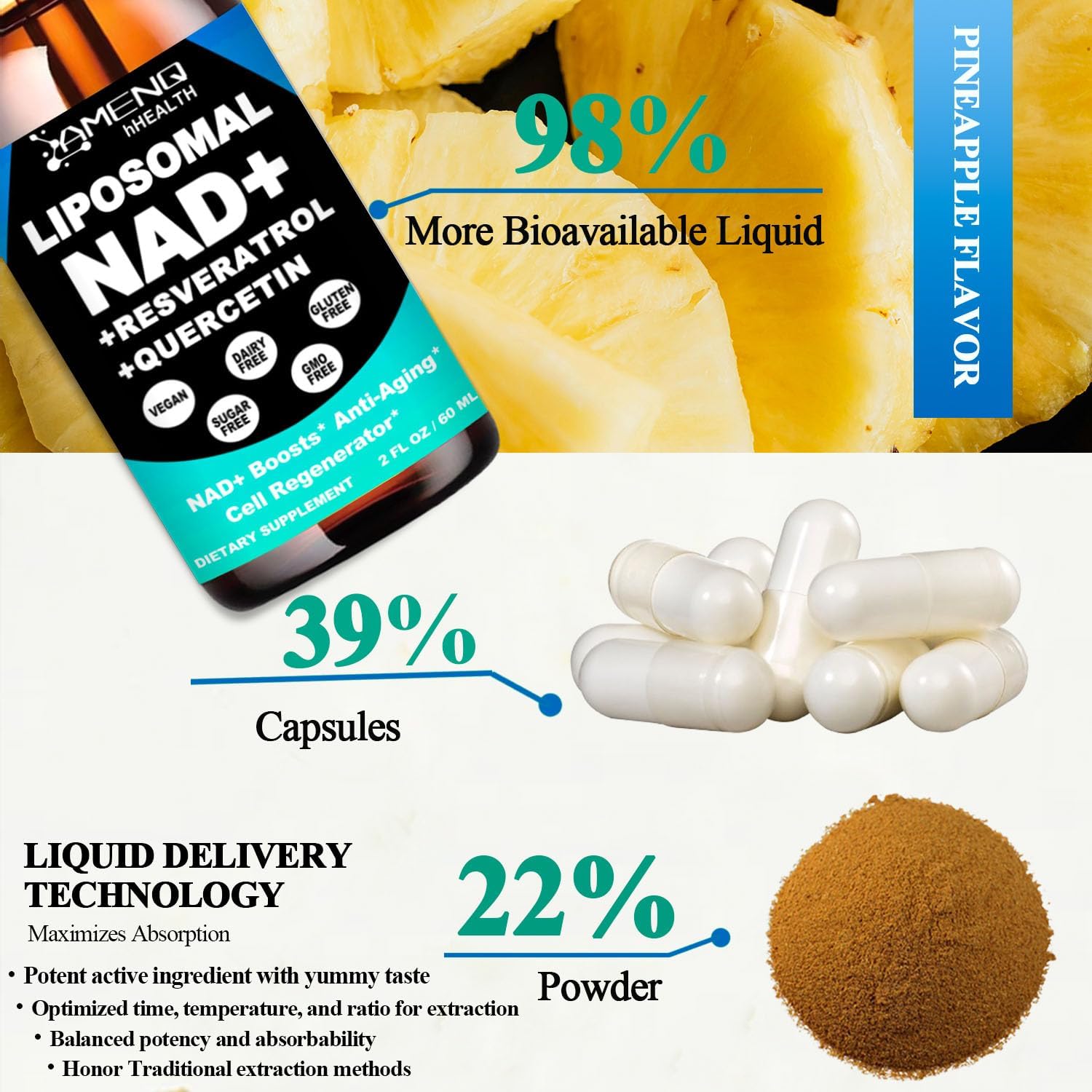 Soursop Graviola Liquid Drops with Added NAD Supplement for Boosted Health