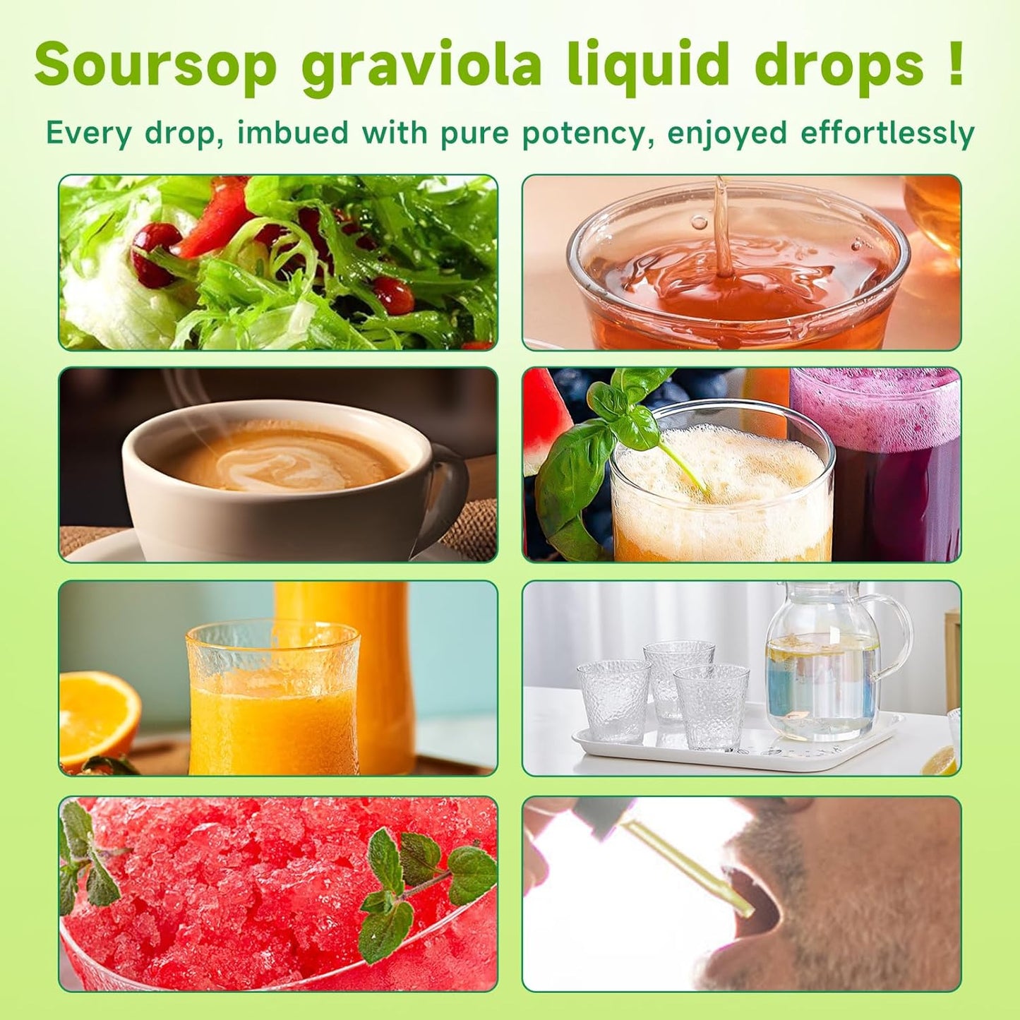 Soursop Graviola Liquid Drops with Sea Moss & Elderberry - 2000mg Pure Extract - Cell Support, Antioxidant, Immune Boost - 2 Fl Oz Bottle - BoostGo Australia