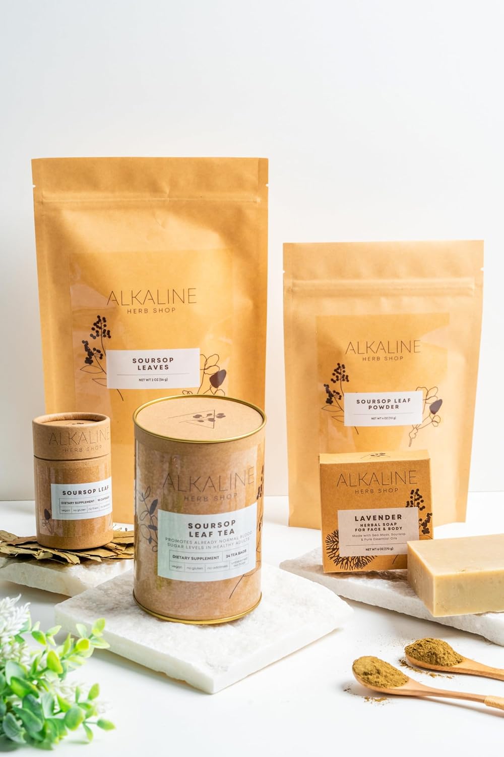 Soursop Leaf Powder - Just Herbs at Alkaline Herb Shop